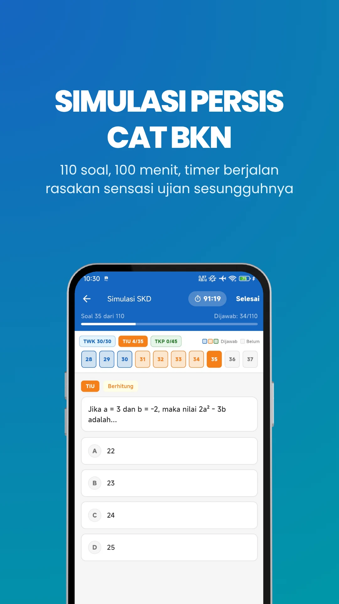 Soal SKD CPNS - Latihan CAT screenshot